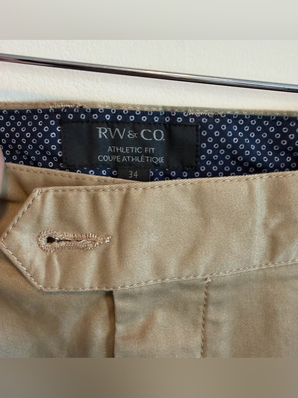 Men's RW&Co Athletic Fit Chino Pants - 34W - Picture 2 of 5